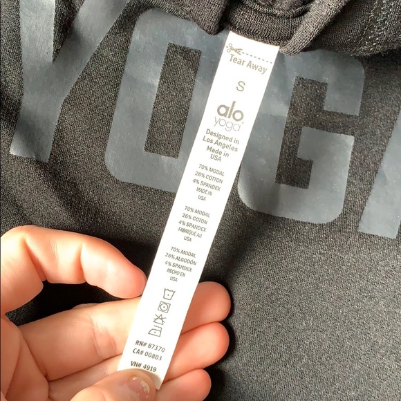 Alo Yoga "Trust the Yoga" French terry crop Hoodie - Picture 4 of 4